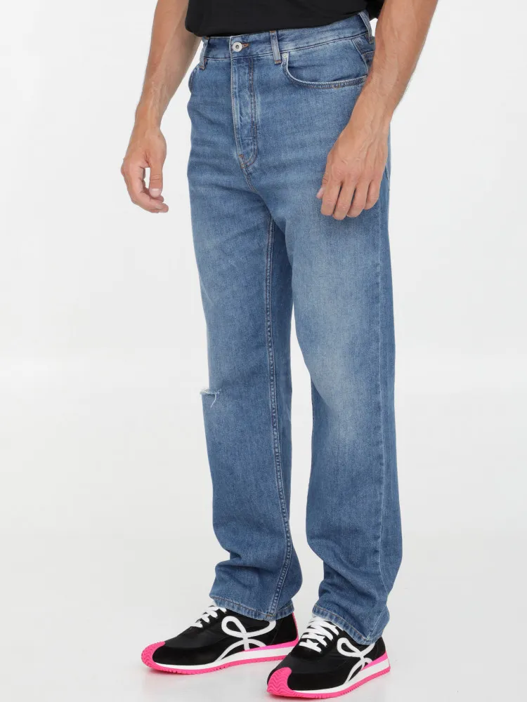 Jeans In Washed Denim
