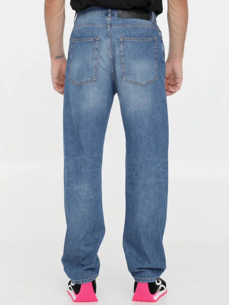 Jeans In Washed Denim