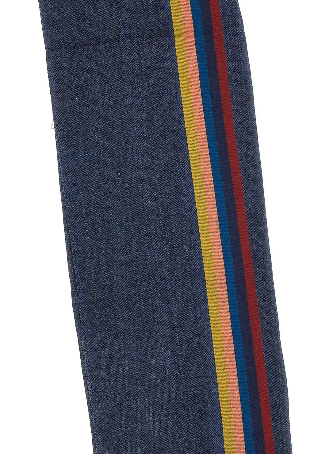 Paul Smith Stripe Detailed Frayed Edge Scarf