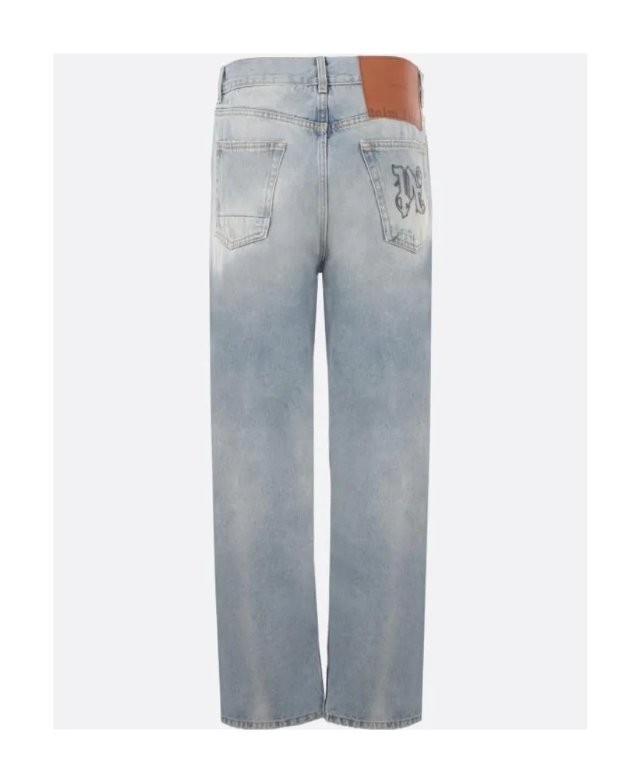 Palm Angels Distressed Loose-Fit Jeans