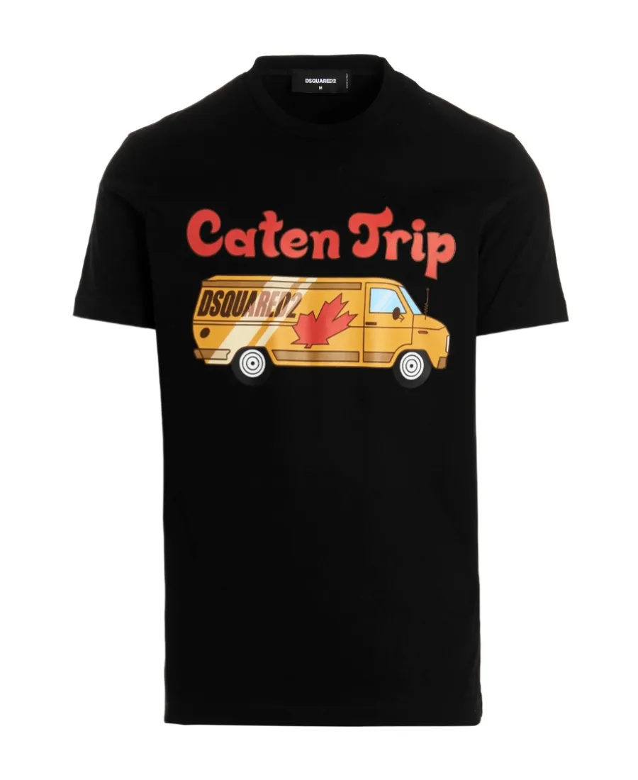 Dsquared2 Graphic Printed Crewneck T-Shirt