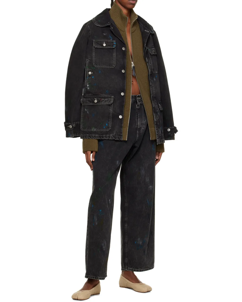 Maison Margiela Long-Sleeved Zipped Cardigan