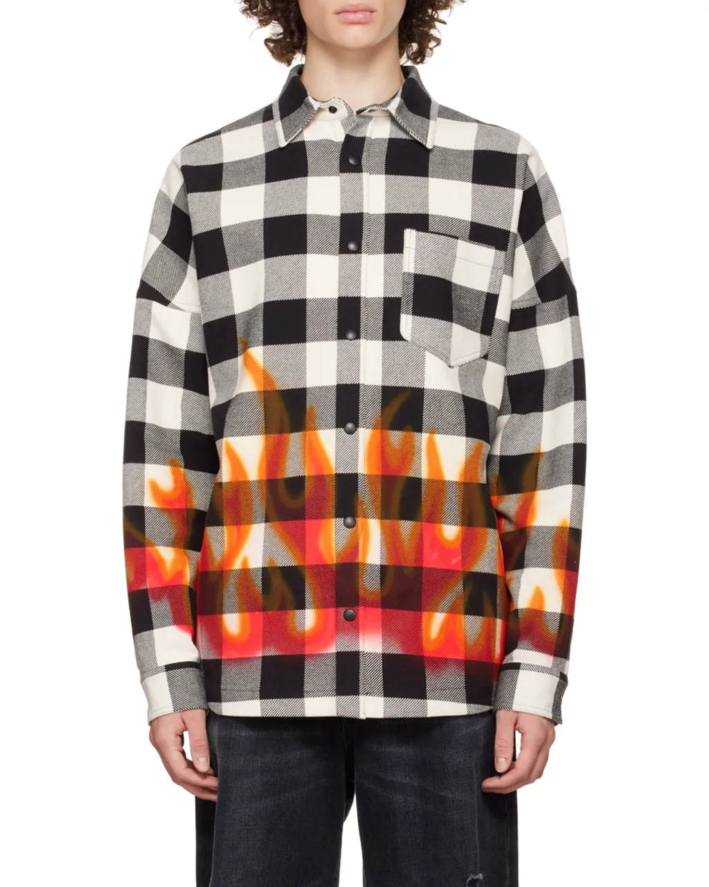 Palm Angels Checked Long-Sleeved Shirt