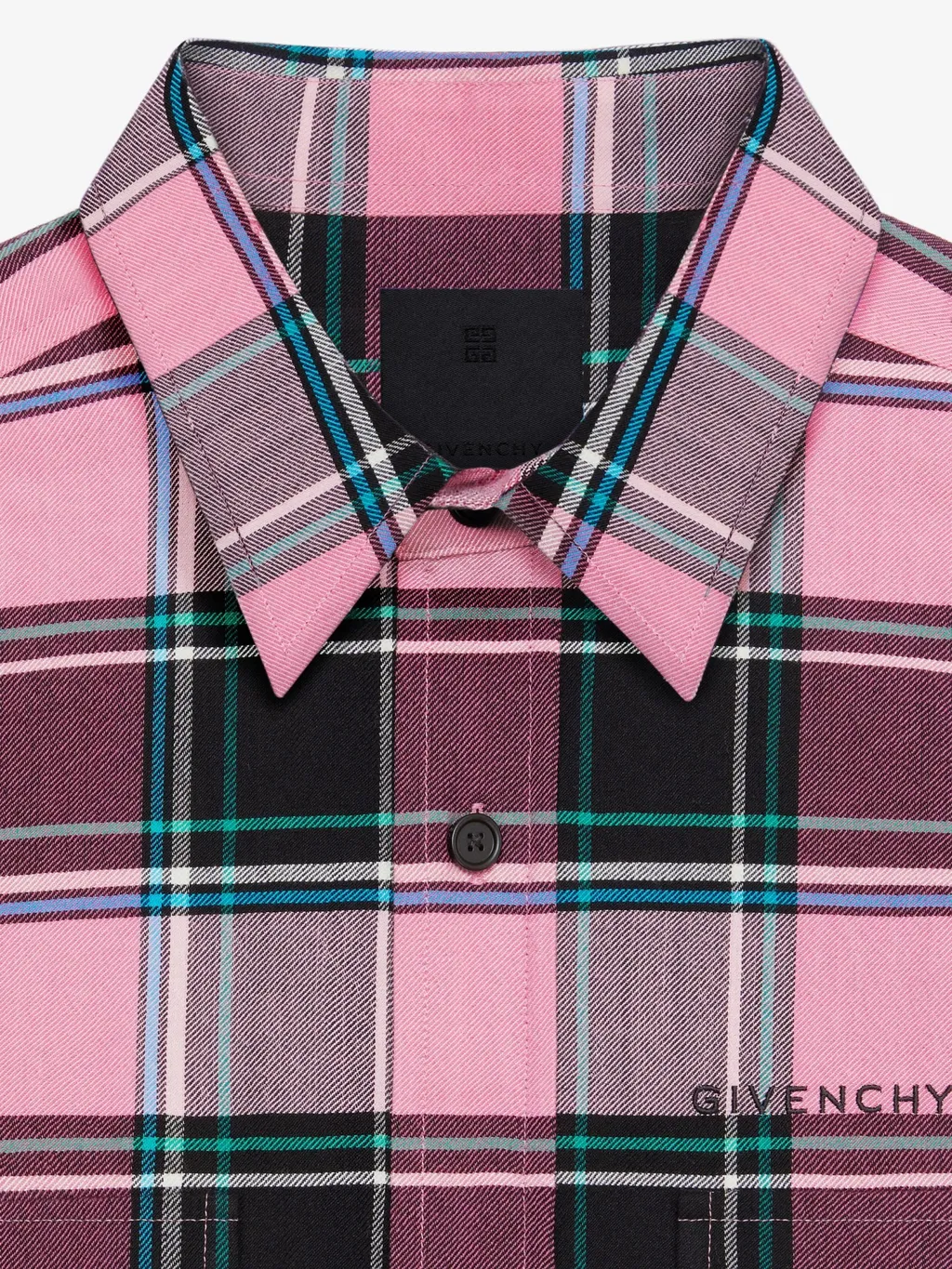 Givenchy Logo Embroidered Checkered Shirt