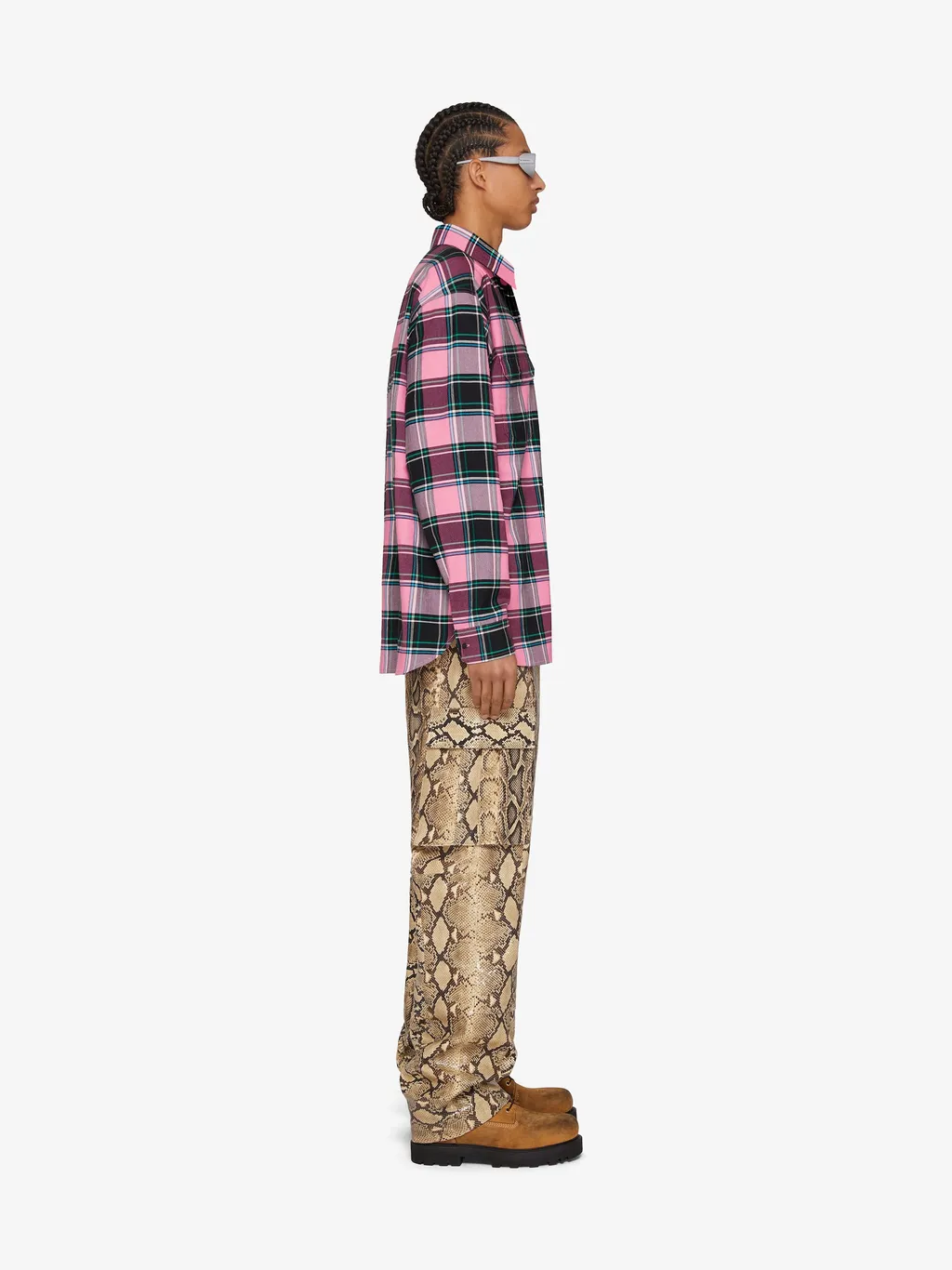 Givenchy Logo Embroidered Checkered Shirt