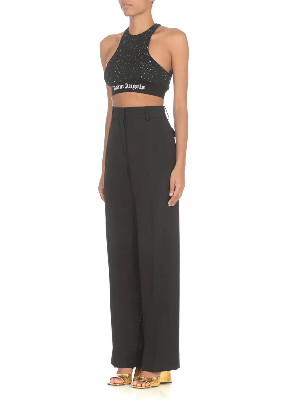 Palm Angels High-Waist Straight-Leg Tailored Trousers