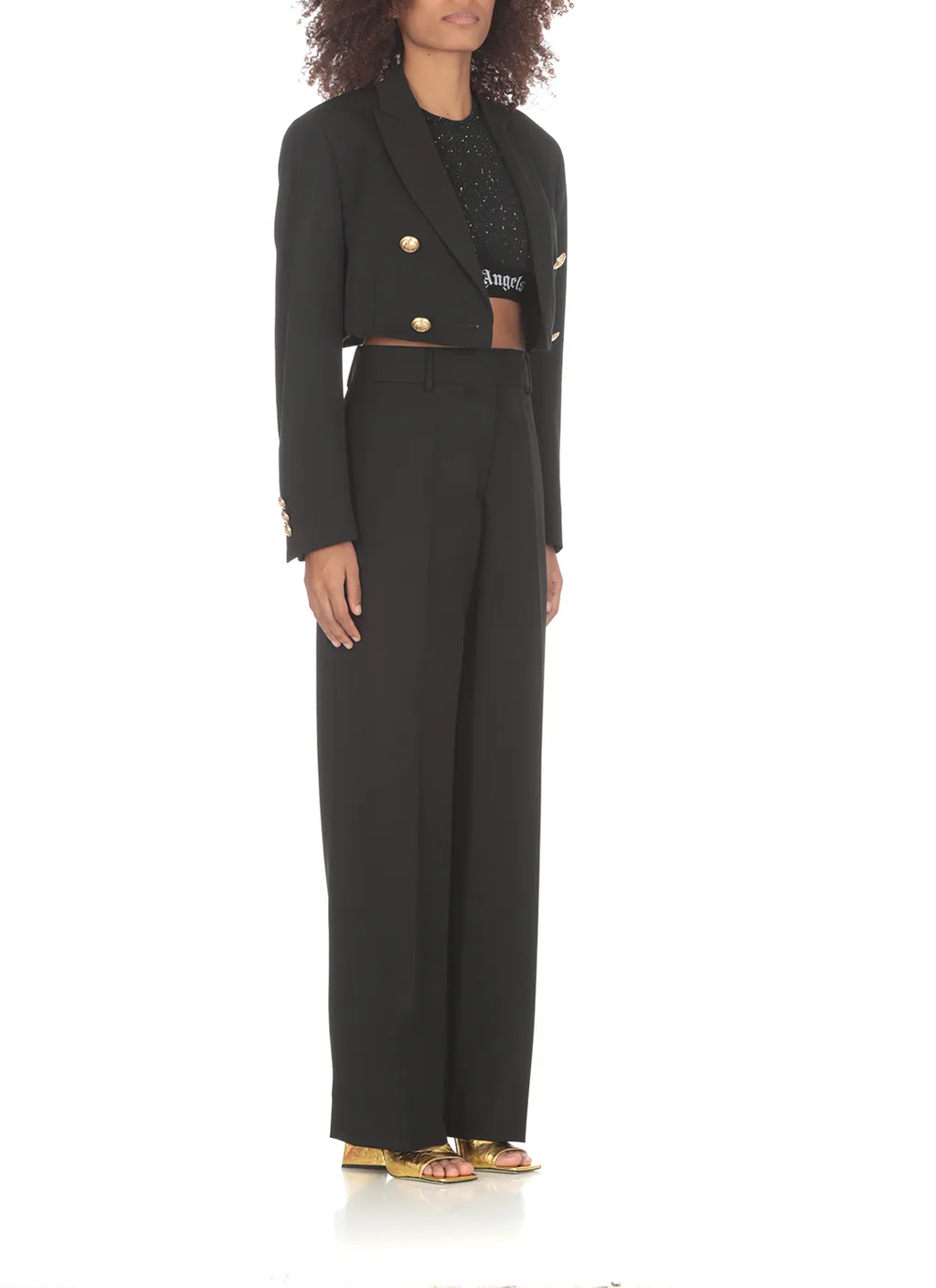 Palm Angels High-Waist Straight-Leg Tailored Trousers
