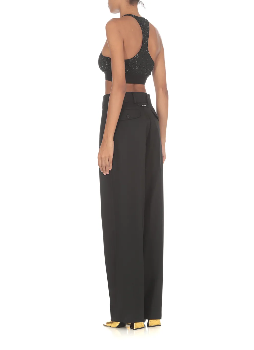 Palm Angels High-Waist Straight-Leg Tailored Trousers