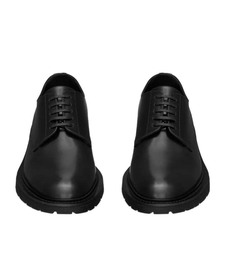 Saint Laurent Almond Toe Lace-Up Shoes