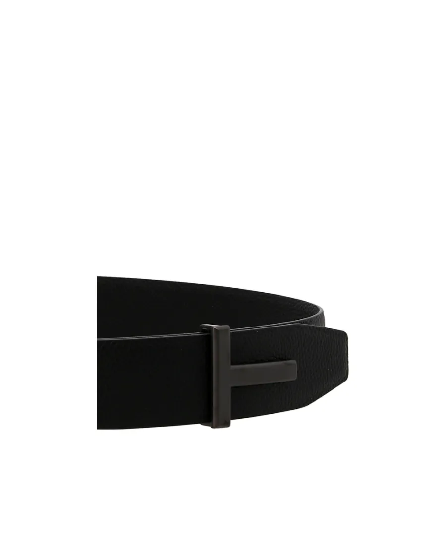 Tom Ford Logo Plaque Buckle Belt