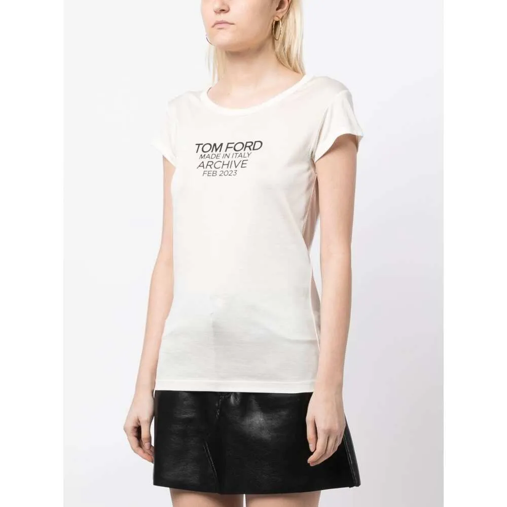 Tom Ford Logo Printed Crewneck T-Shirt