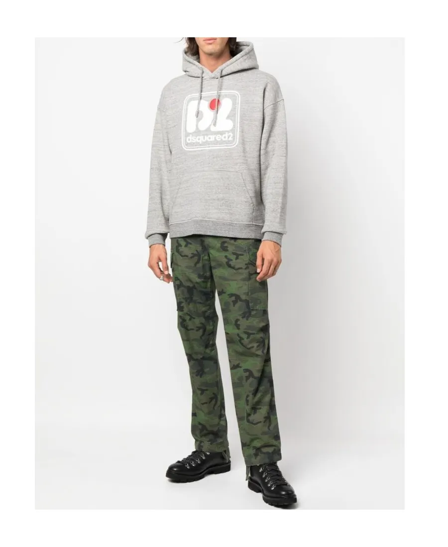 Dsquared2 Logo Printed Drawstring Hoodie
