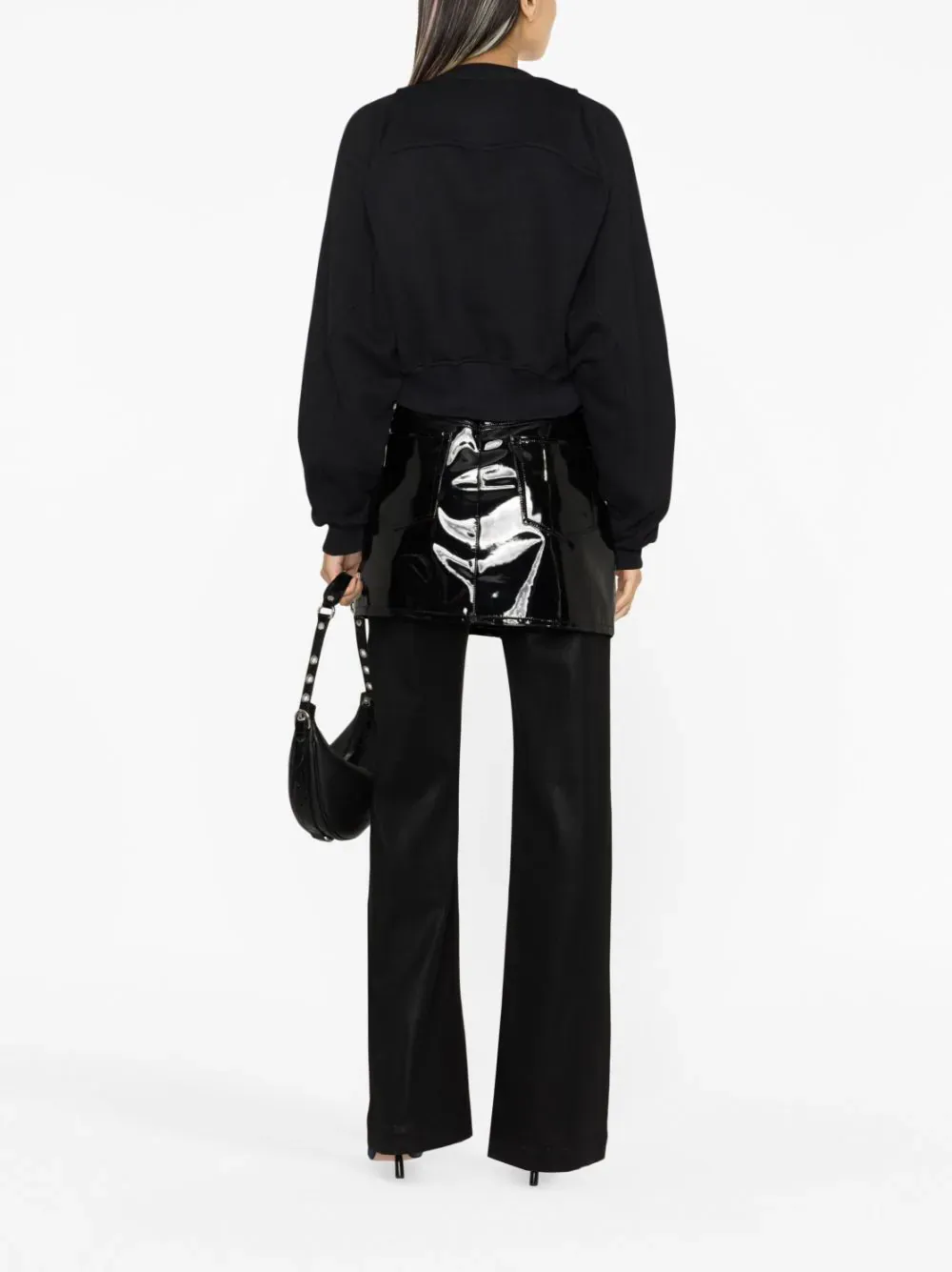 Off-White Logo Embroidered Cropped Sweatshirt