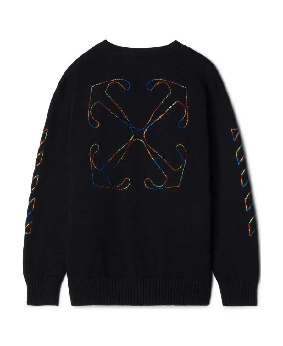 Off-White Kids V-Neck Straight Hem Cardigan