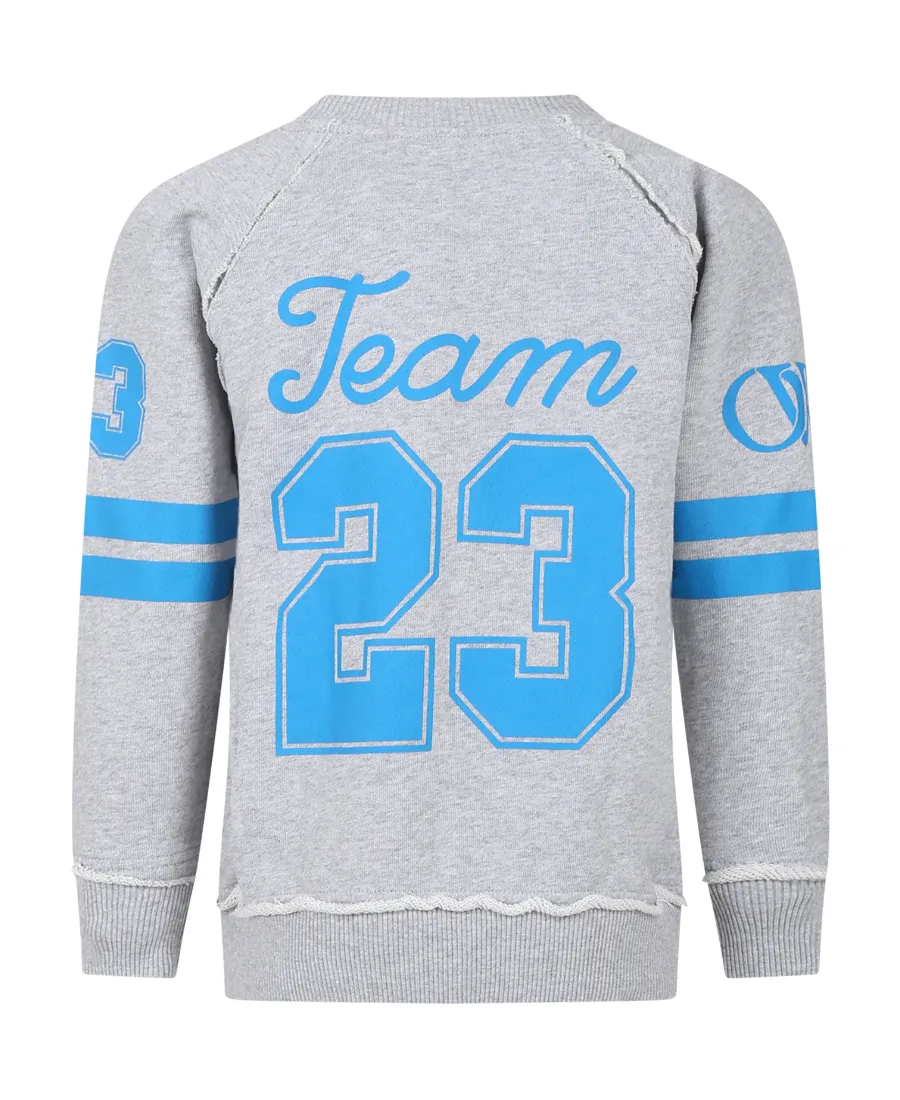 Off-White Kids Team 23-Print Crewneck Sweatshirt