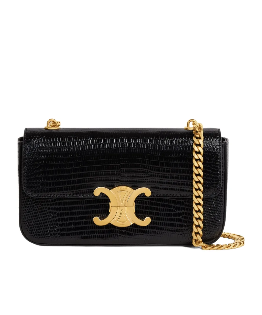 Chain Shoulder Bag Triomphe In Lizard