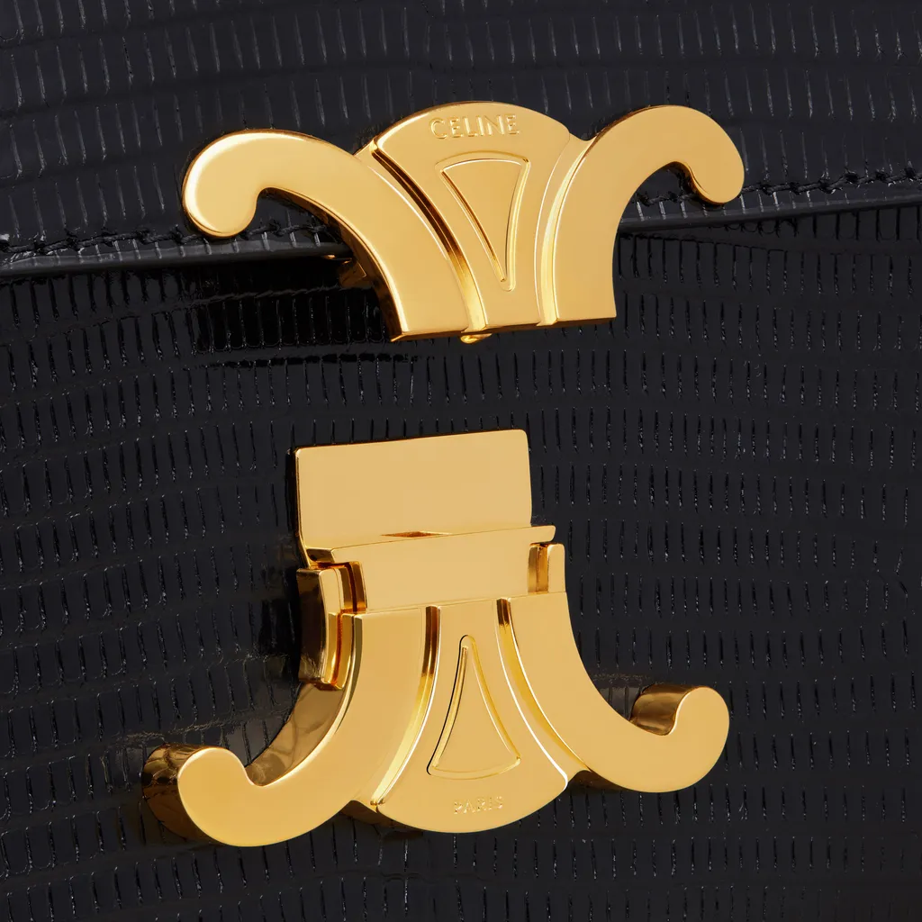 Chain Shoulder Bag Triomphe In Lizard