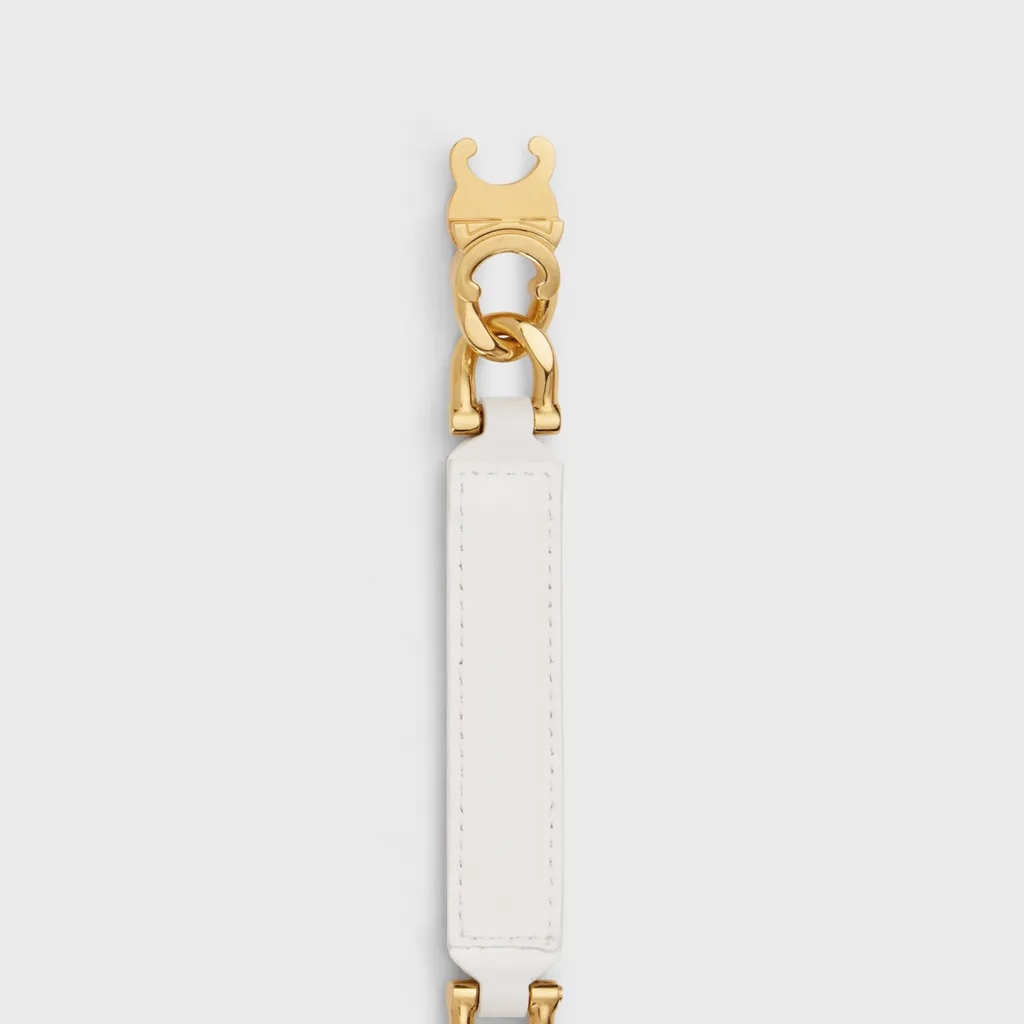 Small Gourmette Triomphe Adjustable Belt In Taurillon Leather