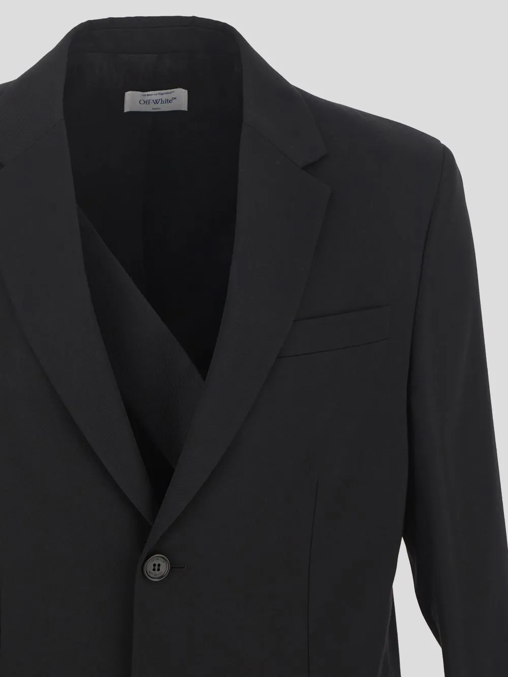 Off-White Single-Breasted Long-Sleeved Blazer