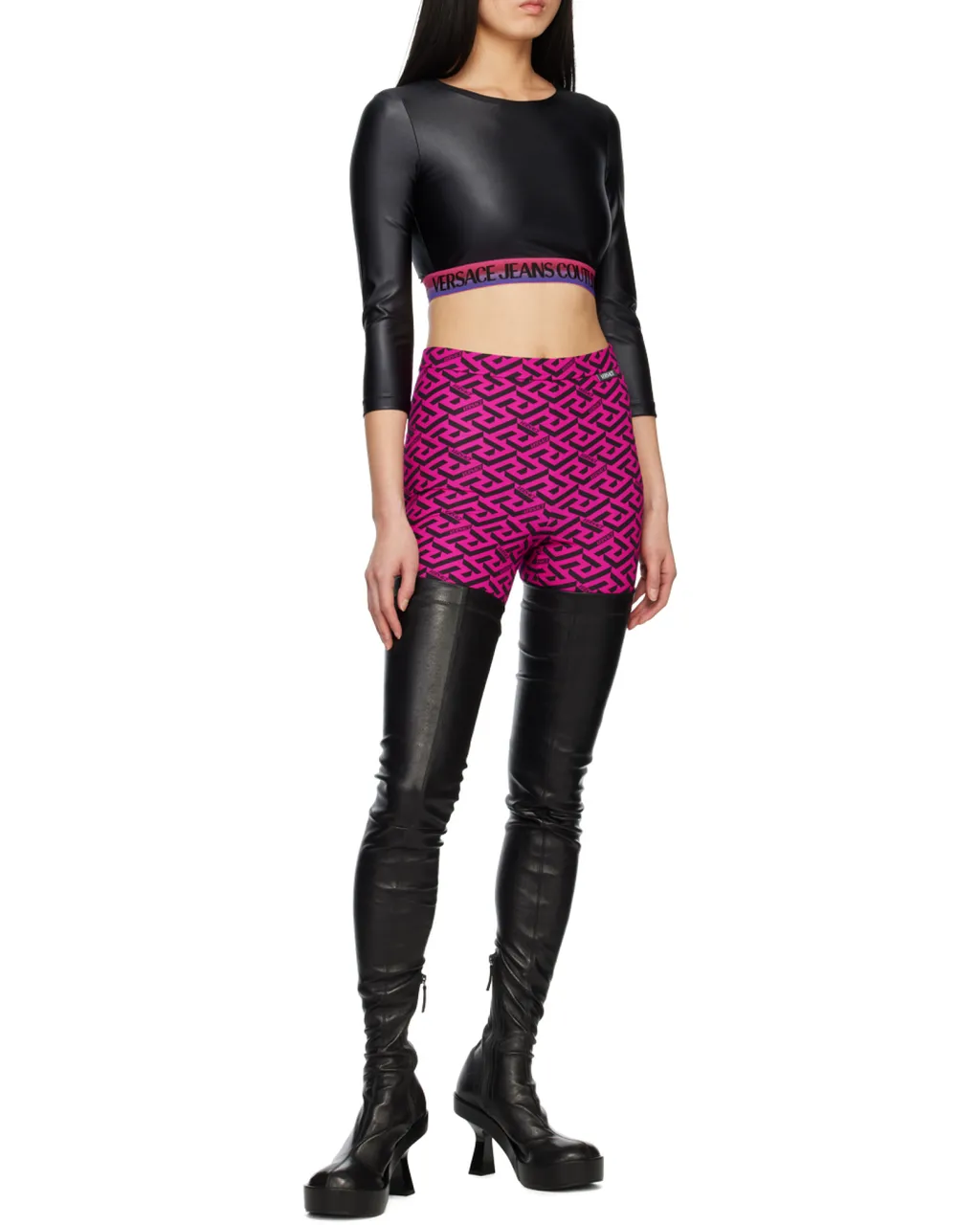 Versace Jeans Couture Crewneck Cropped Top