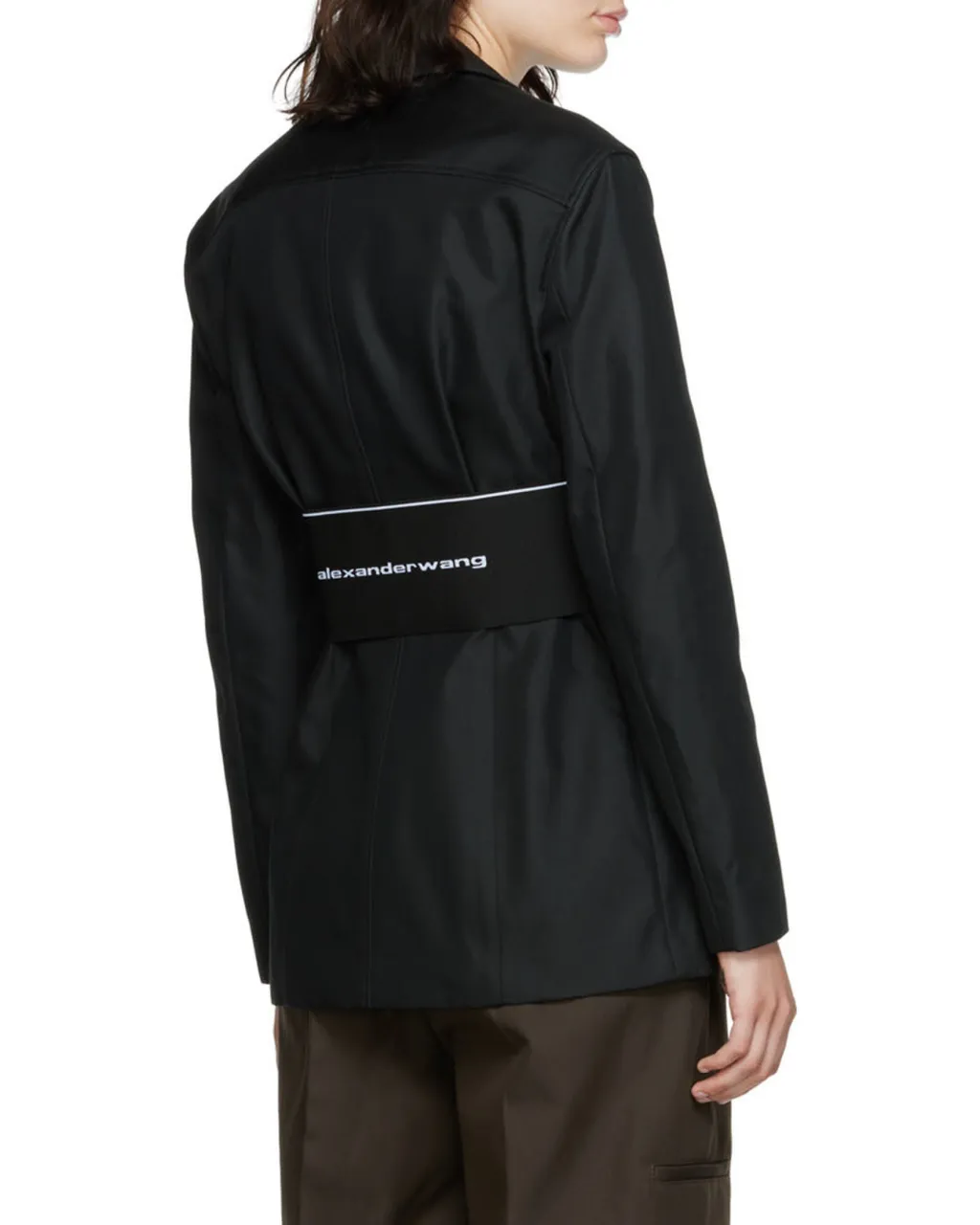 Logo-Print Elasticated-Waist Blazer