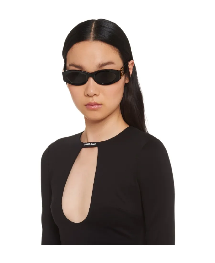 Miu Miu Cut-Out Long Sleeved Dress