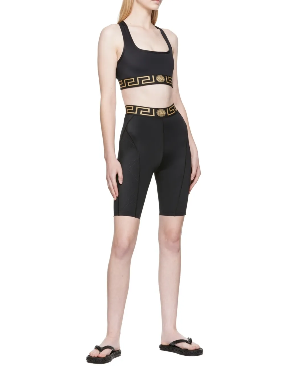 Versace Greca Border Knee-Length Cycling Shorts