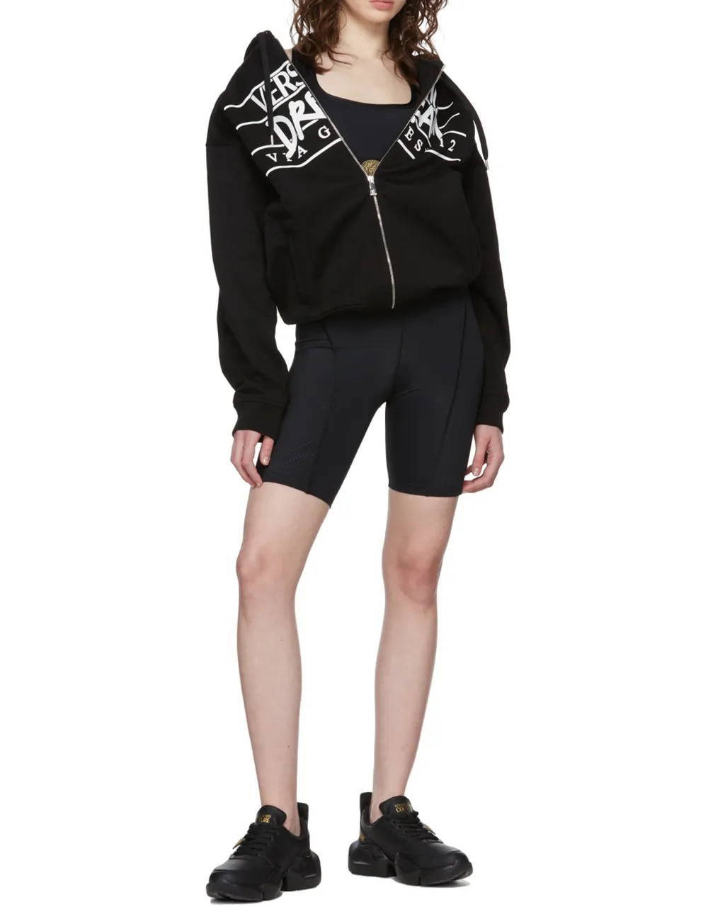 Versace Greca Border Knee-Length Cycling Shorts