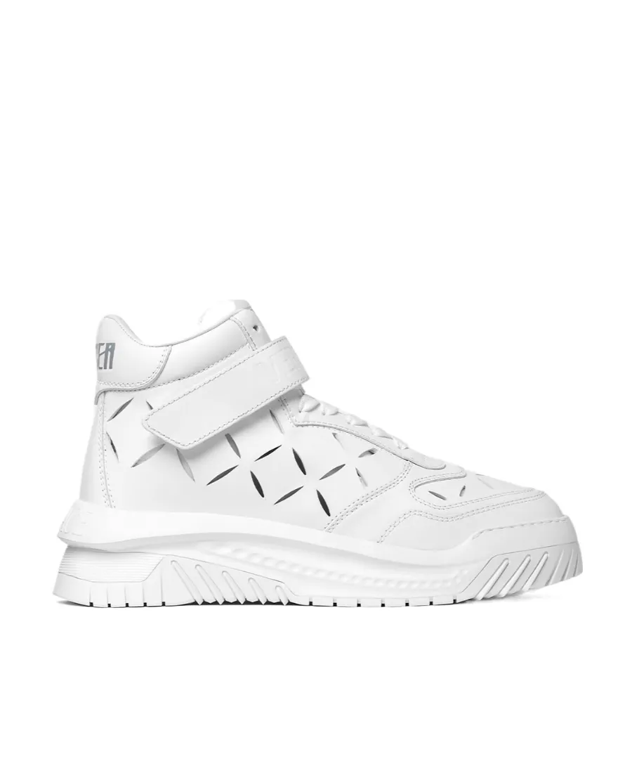 Versace Cut-Out High-Top Sneakers