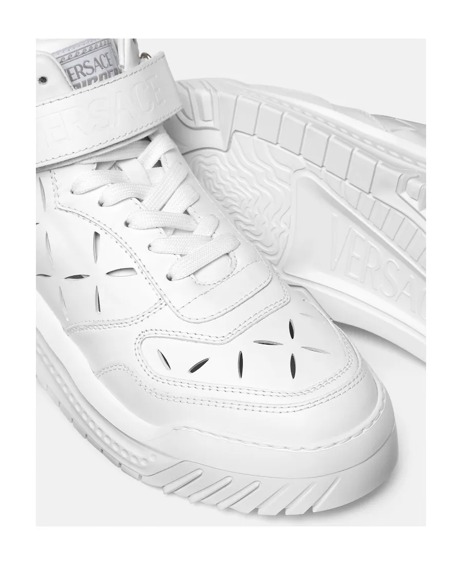 Versace Cut-Out High-Top Sneakers