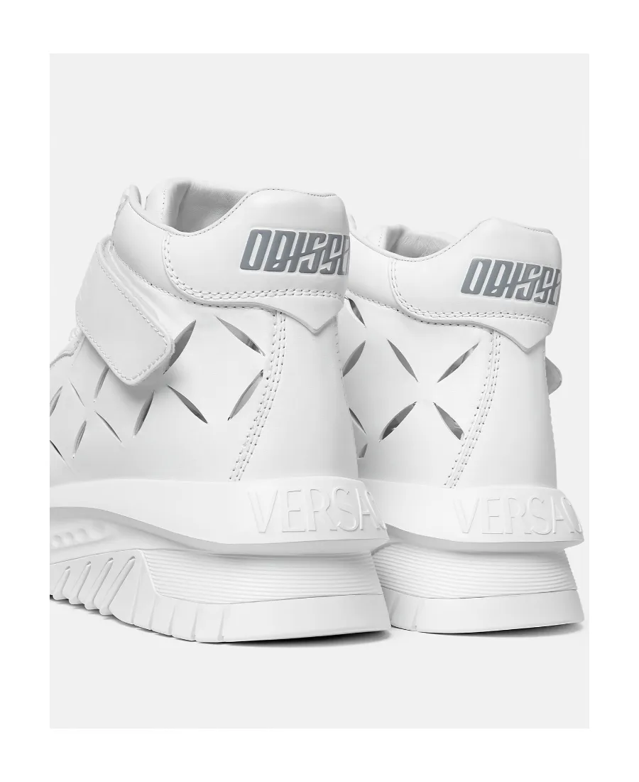 Versace Cut-Out High-Top Sneakers