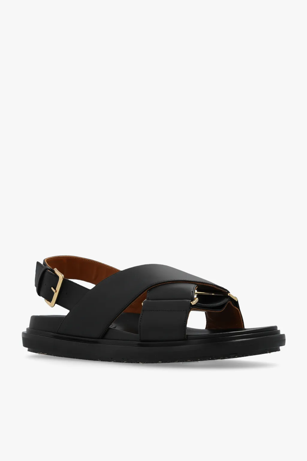 Marni Logo Embossed Buckled Sandals