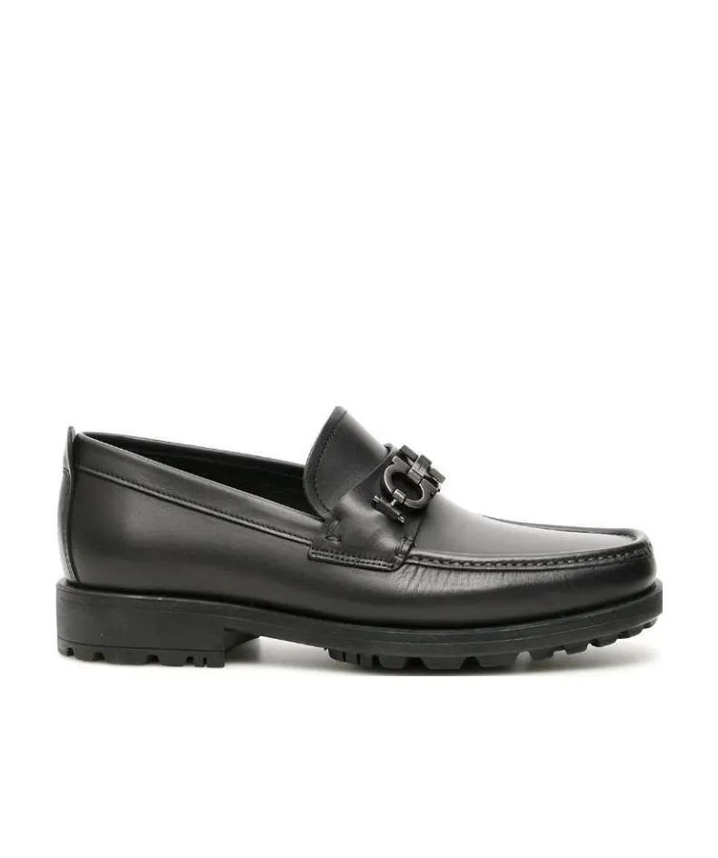 Salvatore Ferragamo Gancini Plaque Loafers