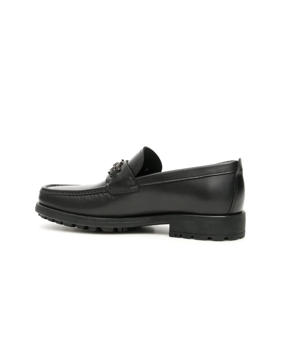 Salvatore Ferragamo Gancini Plaque Loafers