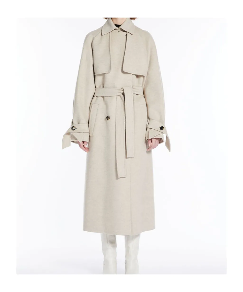Belted-Waist Cashmere Coat