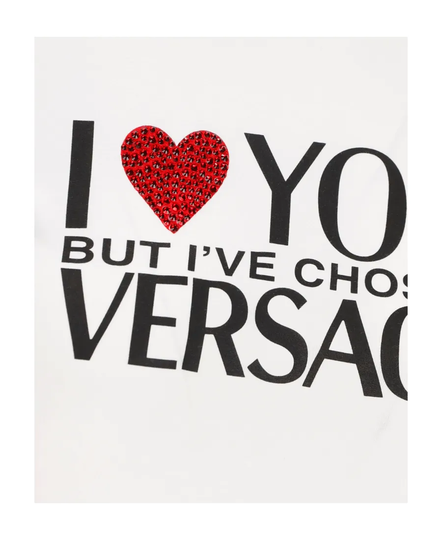Versace Logo Printed Crewneck T-Shirt