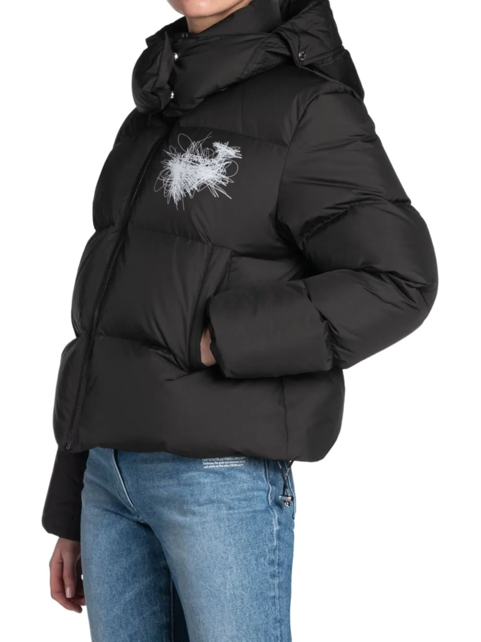 Off-White Scribbled Arrows Hooded Down Jacket