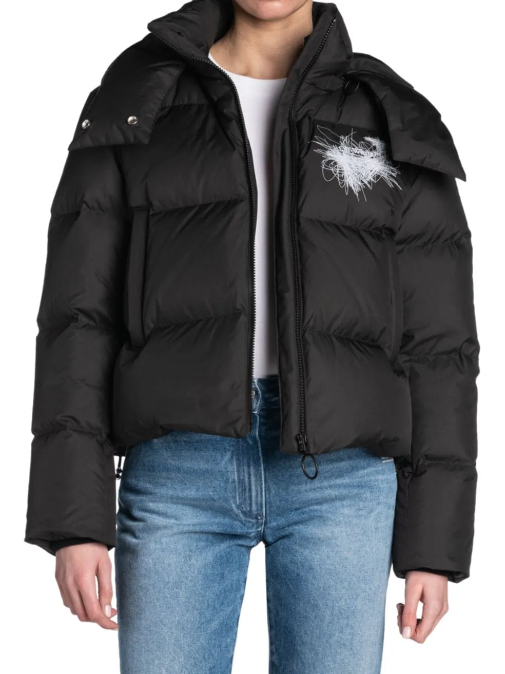 Off-White Scribbled Arrows Hooded Down Jacket