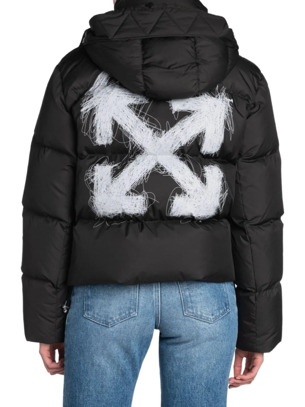 Off-White Scribbled Arrows Hooded Down Jacket