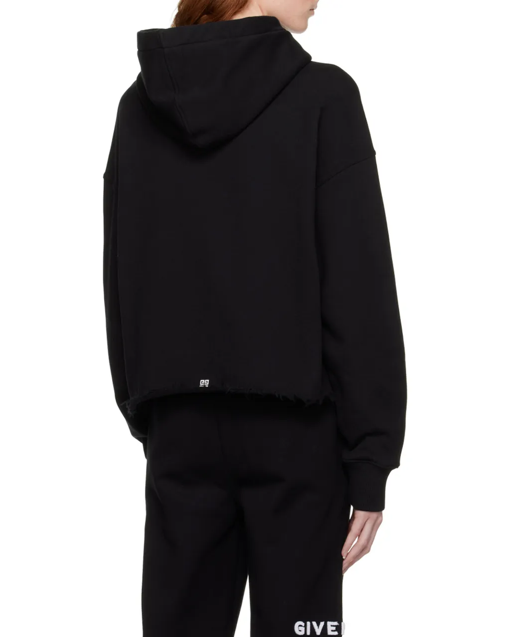 Givenchy Logo Printed Cropped Hoodie