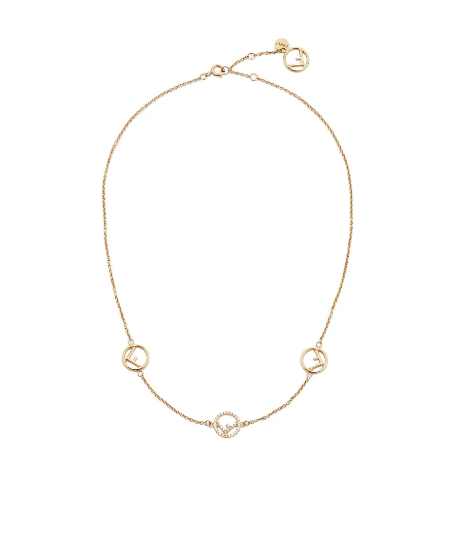 Fendi F Is Fendi Embellished Necklace