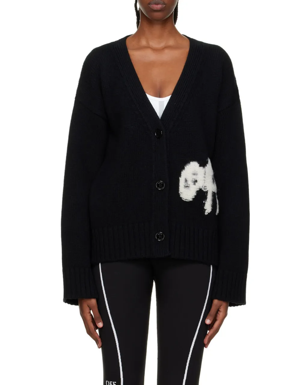 Logo-Intarsia Knit Cardigan