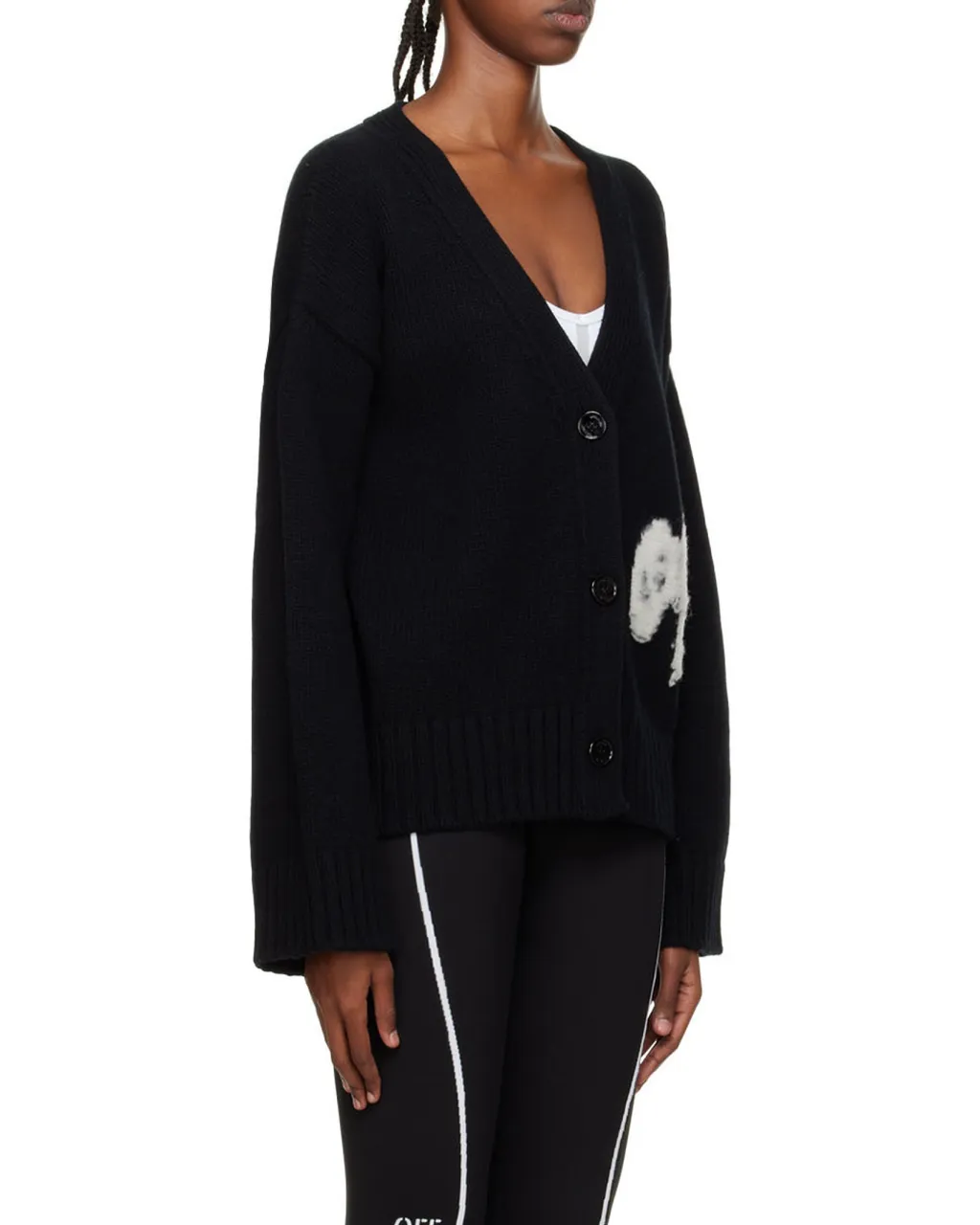 Logo-Intarsia Knit Cardigan