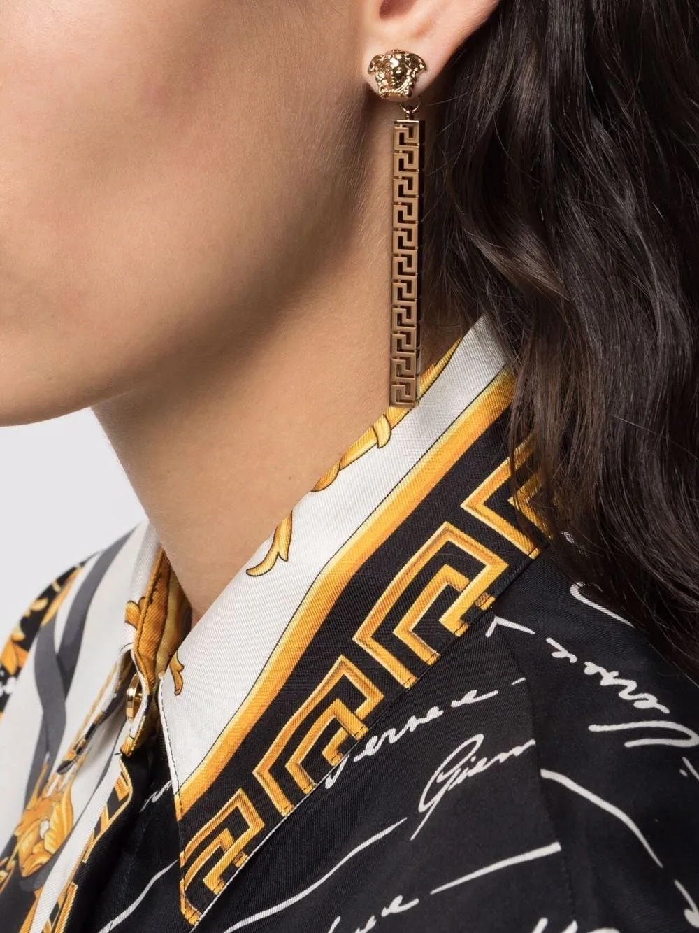 Versace Medusa-Head Greca Earrings
