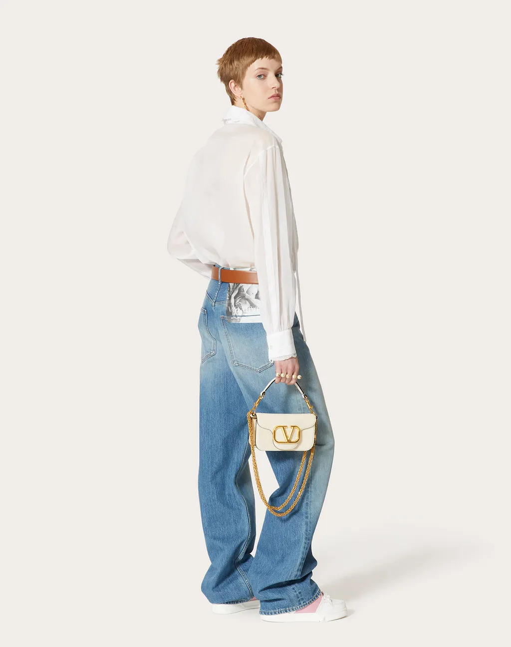 Valentino Locò Foldover Top Shoulder Bag