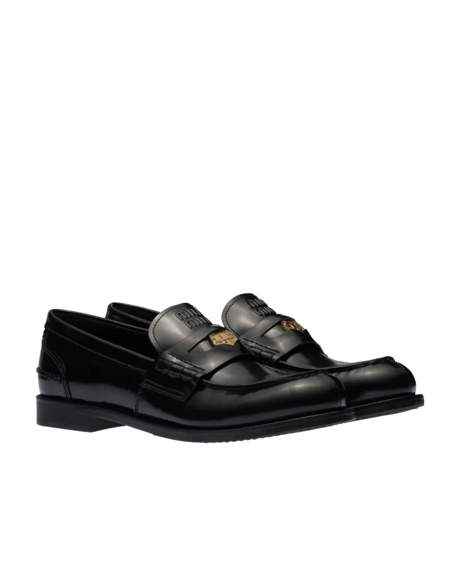 Miu Miu Round Toe Penny Loafers
