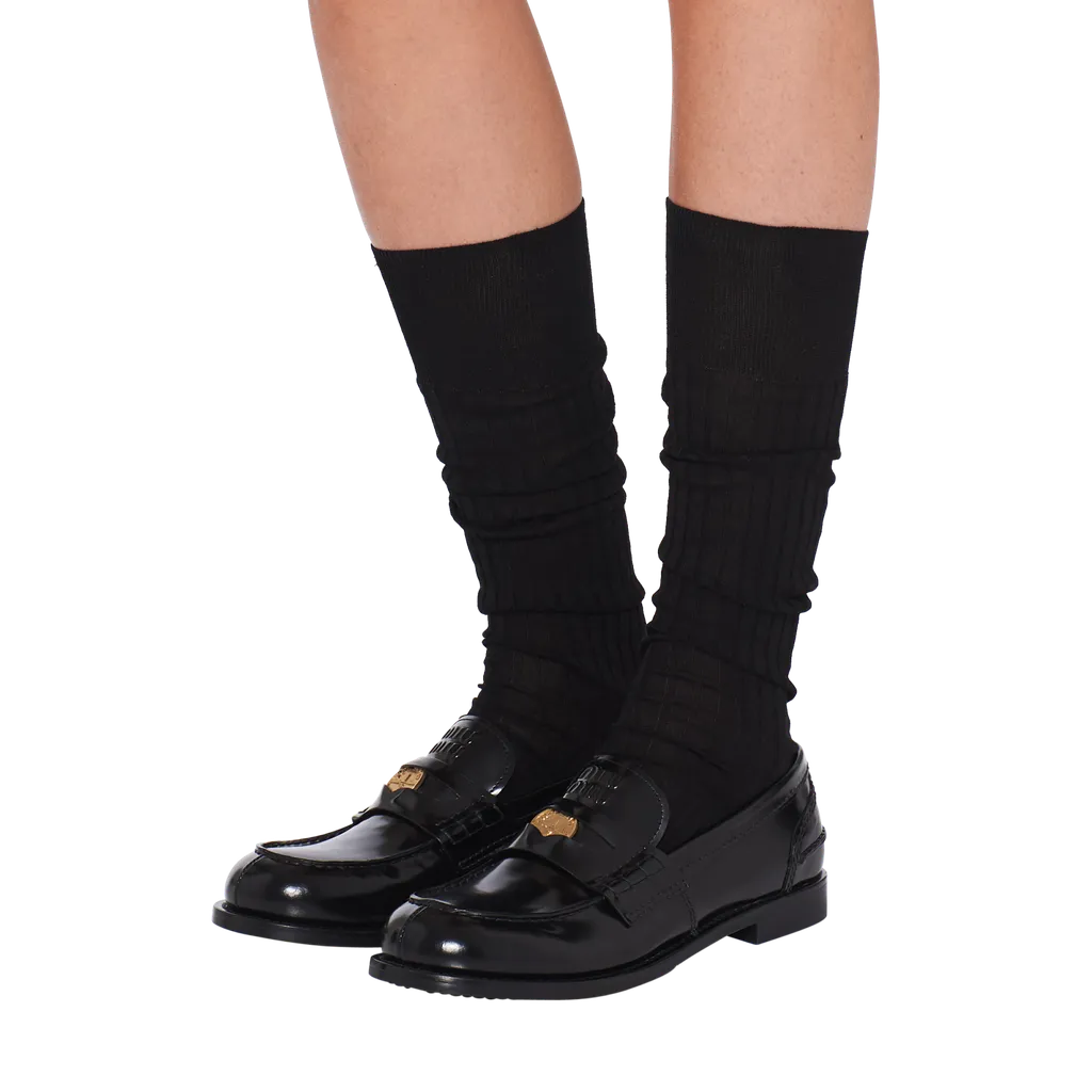 Miu Miu Round Toe Penny Loafers