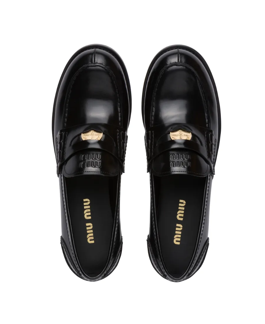 Miu Miu Round Toe Penny Loafers