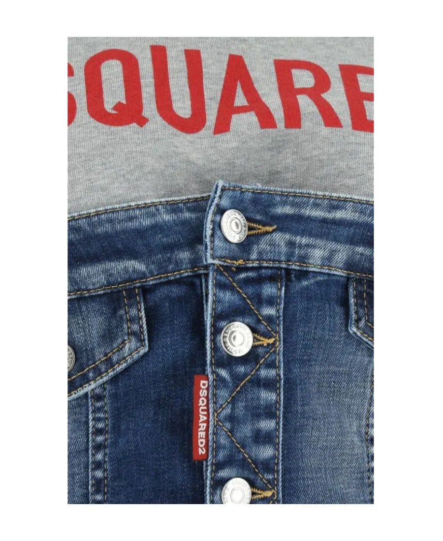 Dsquared2 Panelled Drawstring Hoodie Dress