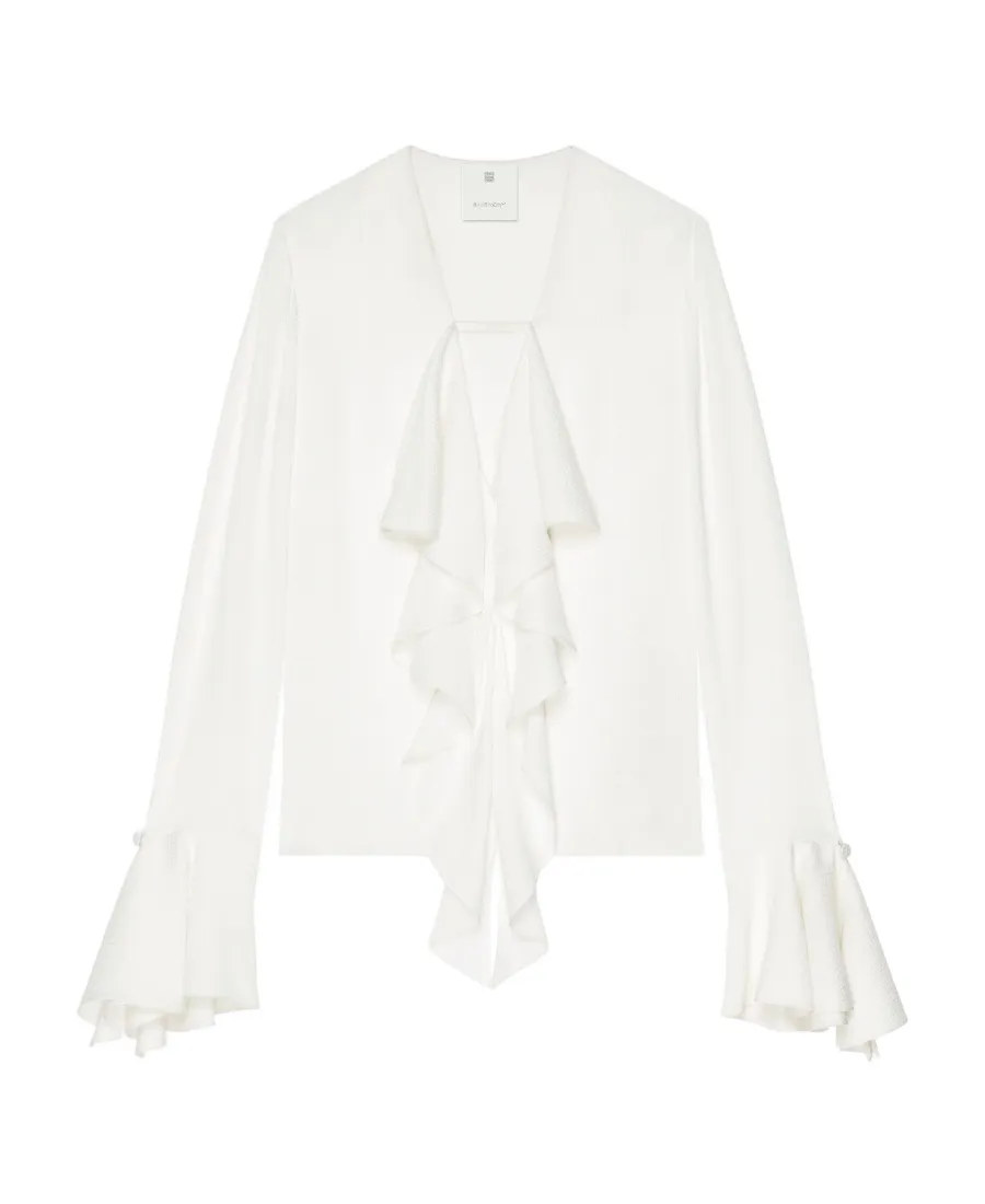 Givenchy 4G Pattern Ruffled Blouse